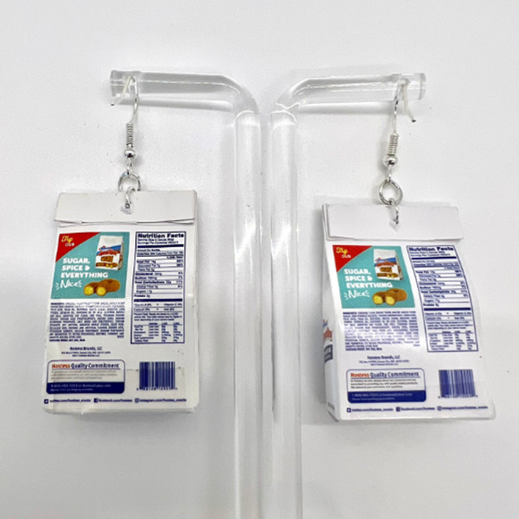 Donettes Earrings - Mini Brands Earrings - Hostess Mini Powder Donuts Earrings - Picture 4 of 6